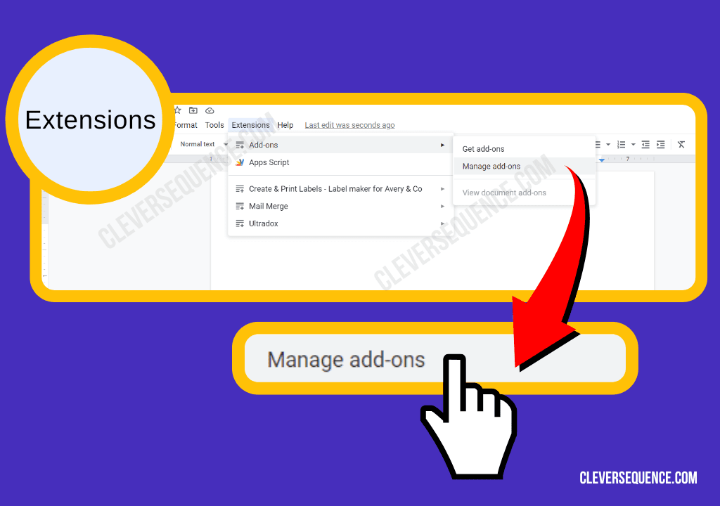Click on Extensions in the top menu and then on manage add-ons
