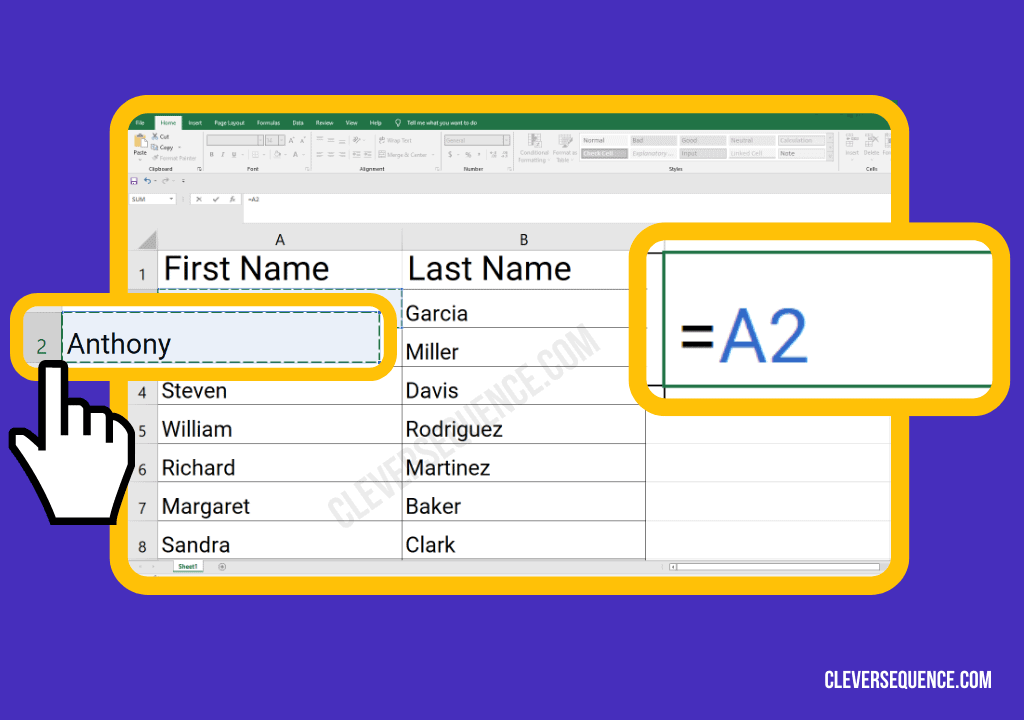 Click on the first cell you want to use in the combination how to link two cells in Excel