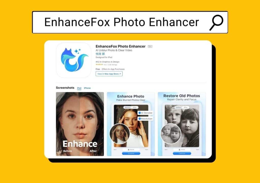 EnhanceFox Photo Enhancer free photo noise reduction app