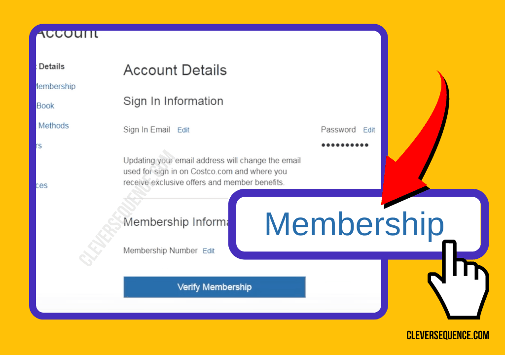 Go to Your Membership how to change Costco membership