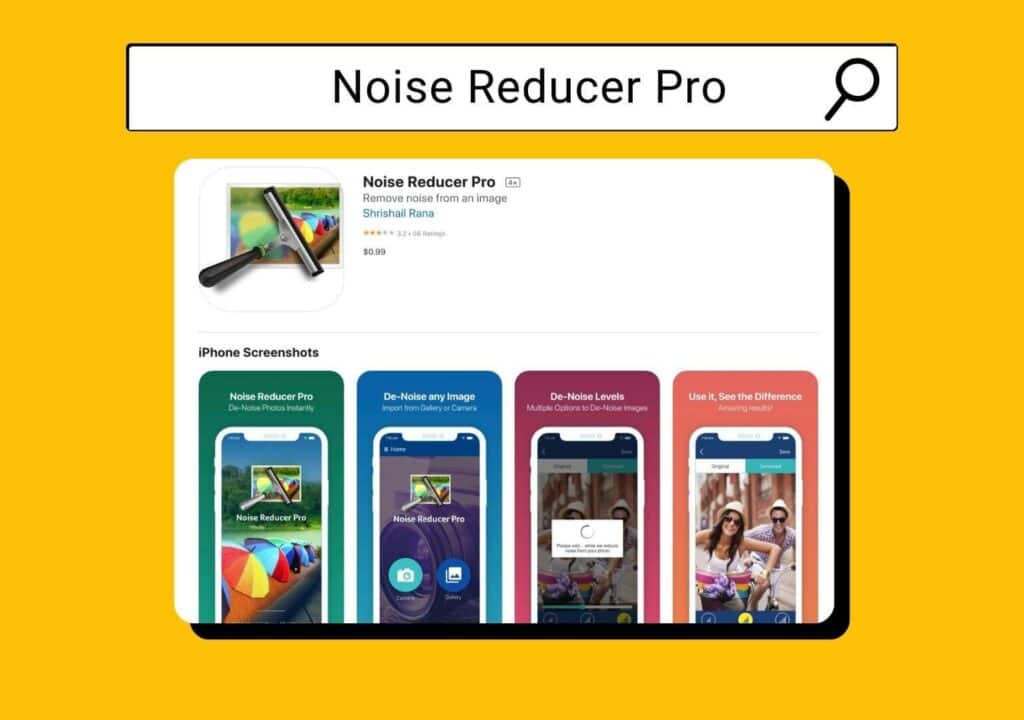 Noise Reducer Pro how to fix grainy photos app