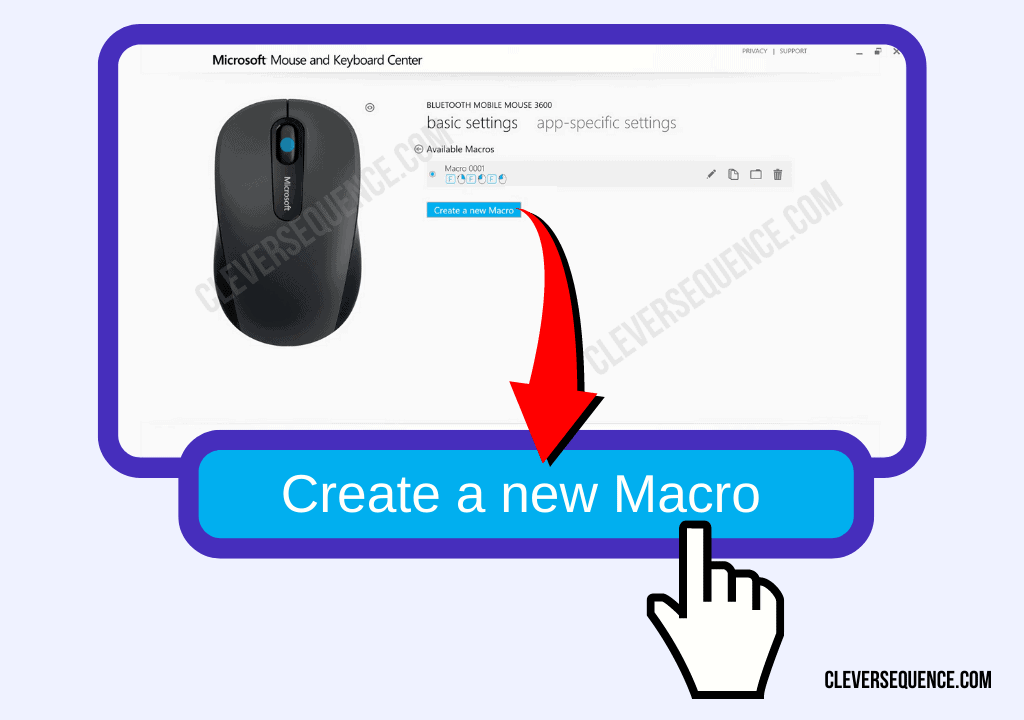 Press Create a New Macro keyboard macro on Windows 10
