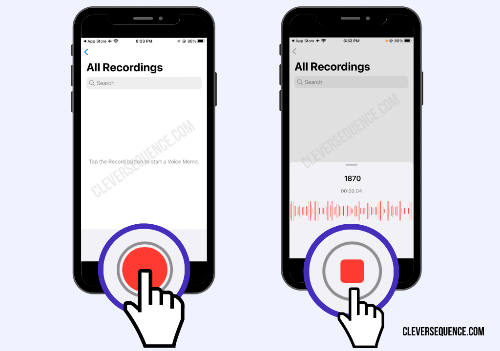 Press the red button again when you are ready to stop recording how to transcribe voice memos