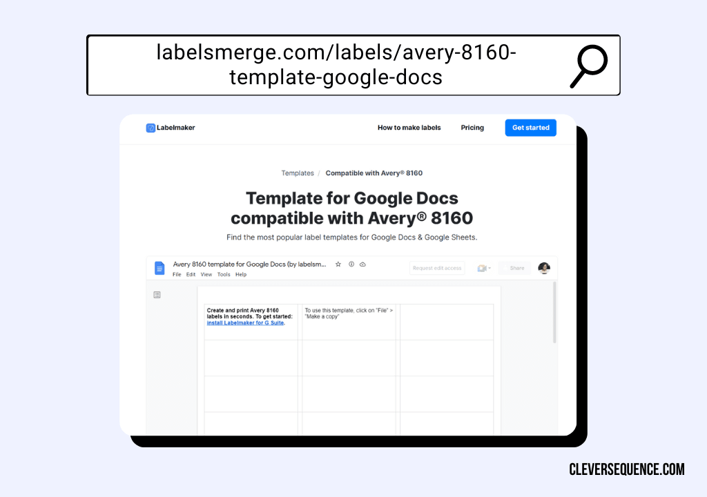 Template for Google Docs 8160 how to create labels in Google Docs