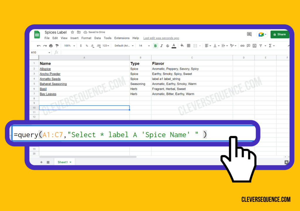 incorporate a Single Label Clause how to print labels from Google Sheets