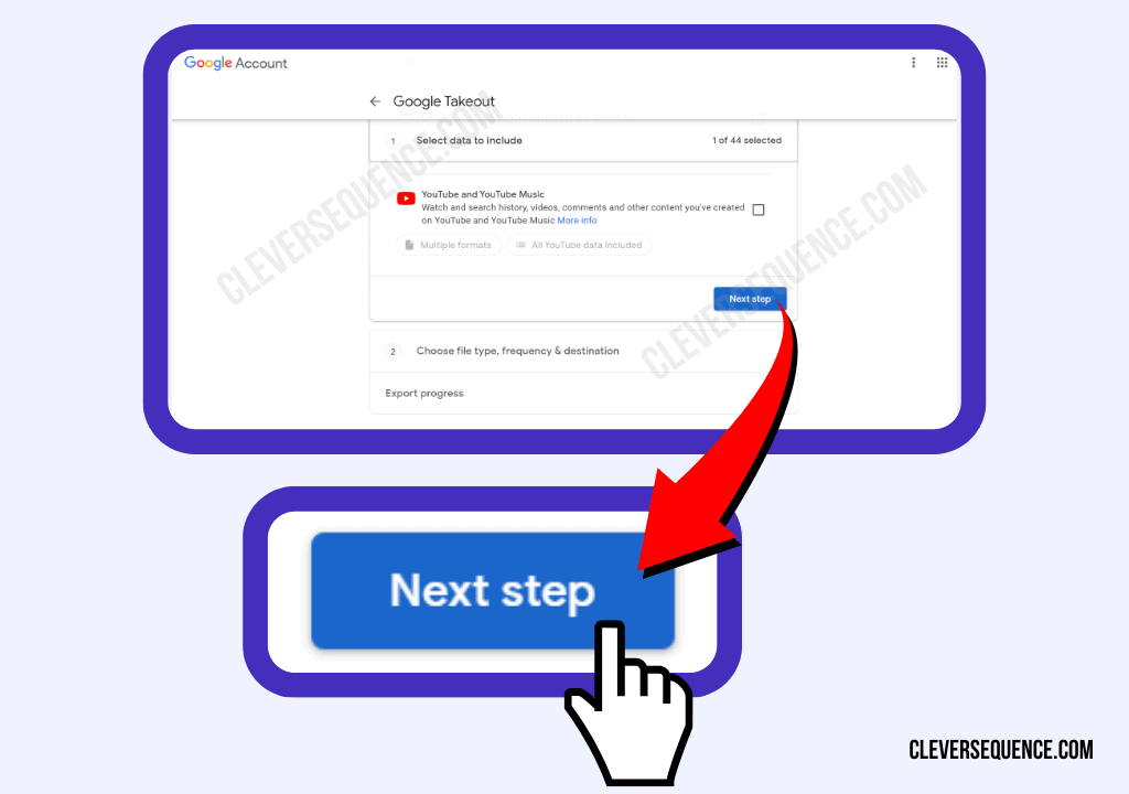 Click Next Step convert Excel to Google Doc