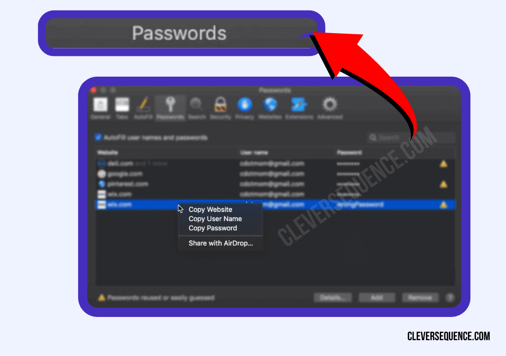 Click on Passwords on your mac enter your user password how to find all passwords entered on my mac computer