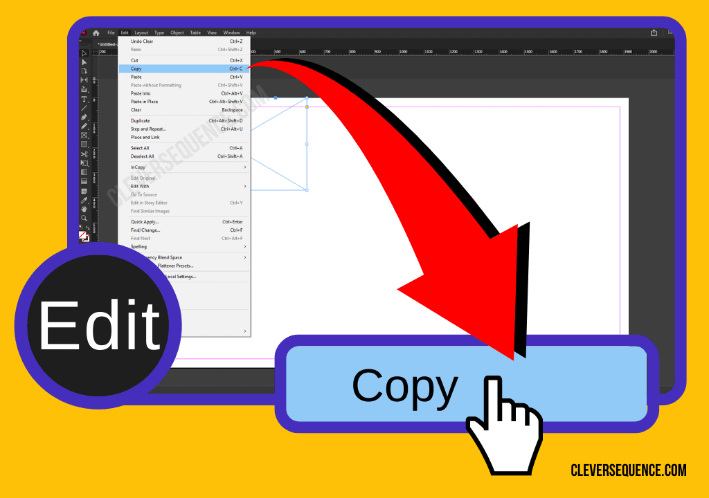 Click on the first rectangle Press Edit followed by Copy how to make a grid in InDesign