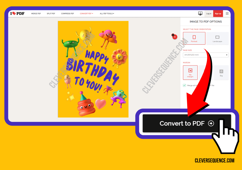 Convert Your Image to a PDF print big pictures on multiple pages