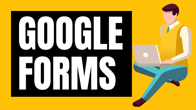 Google Forms how to guides person working on the computer