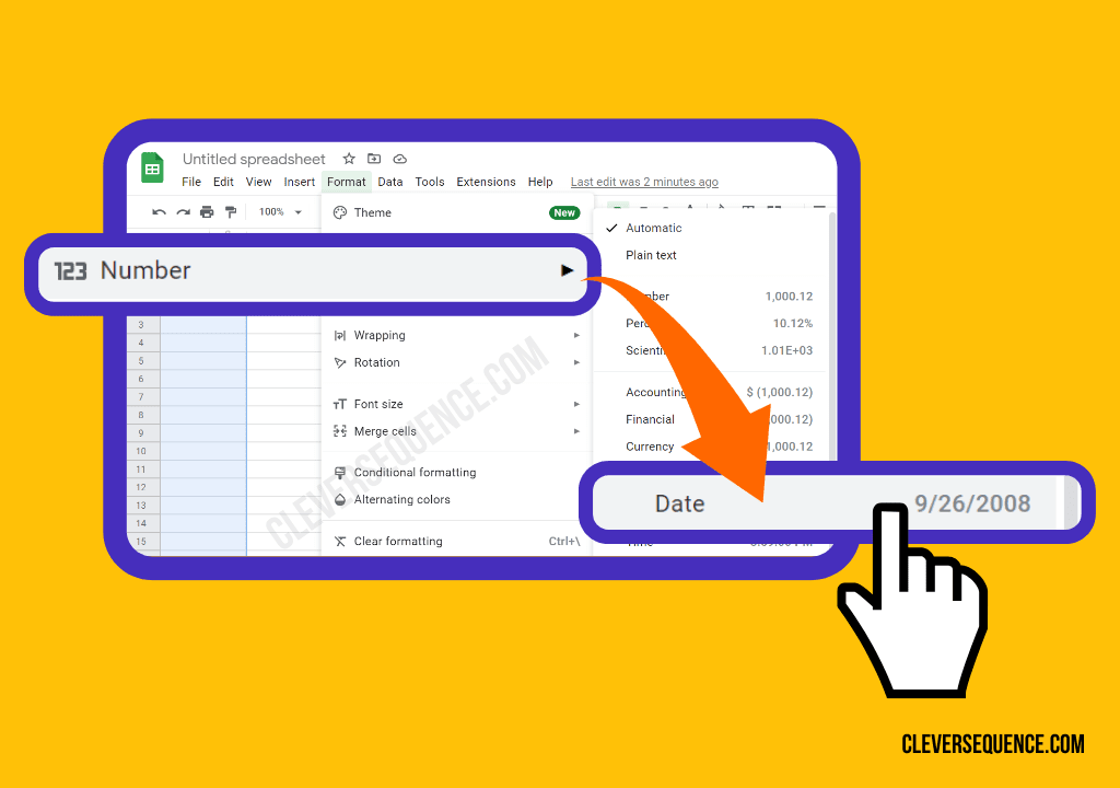 Hover over number and choose date google sheets time tracking template