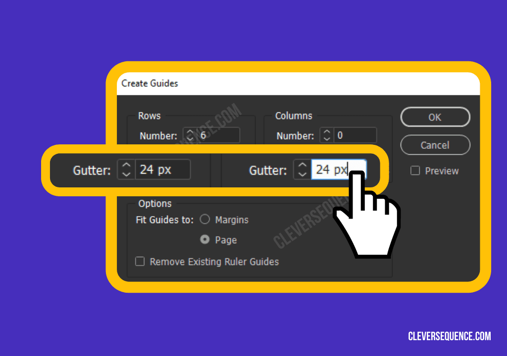 In the Gutter section choose the spacing between your lines how to make grids in indesign