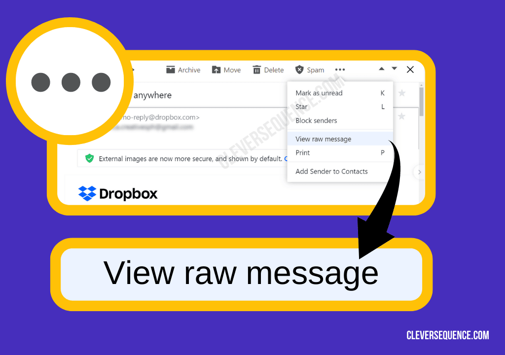 Press View Raw Message how to save an email as an attachment