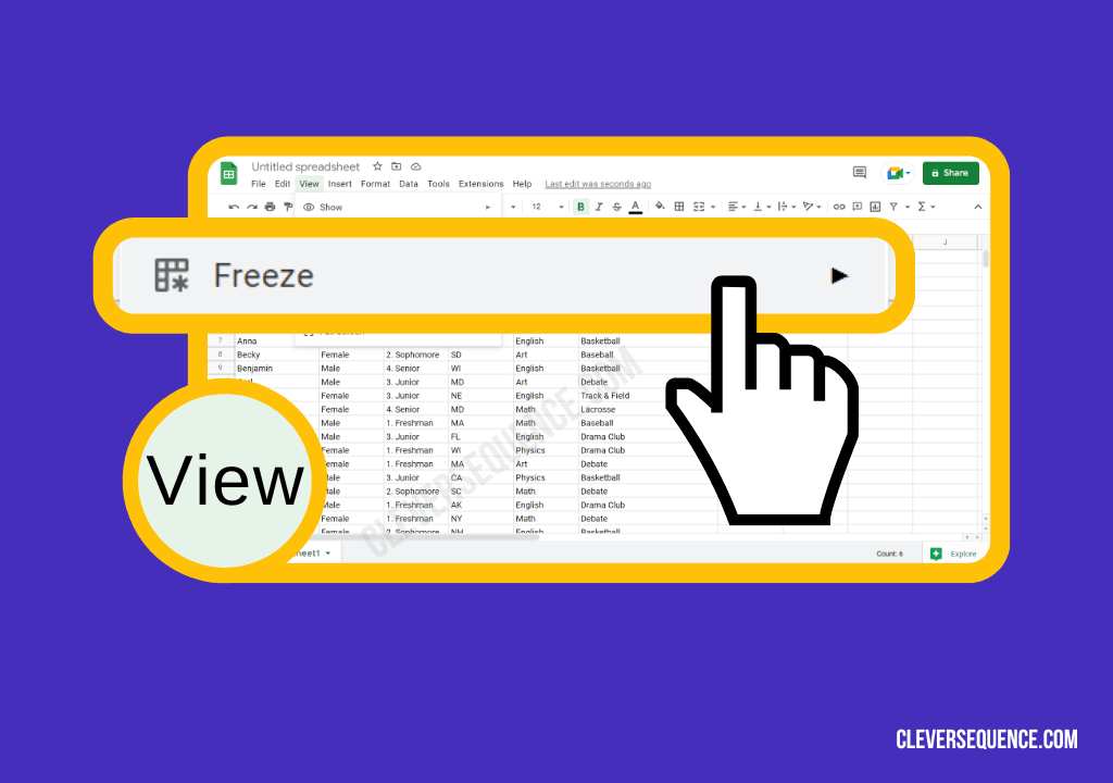 Select the row or column you want to freeze how to lock rows in google sheets for sorting