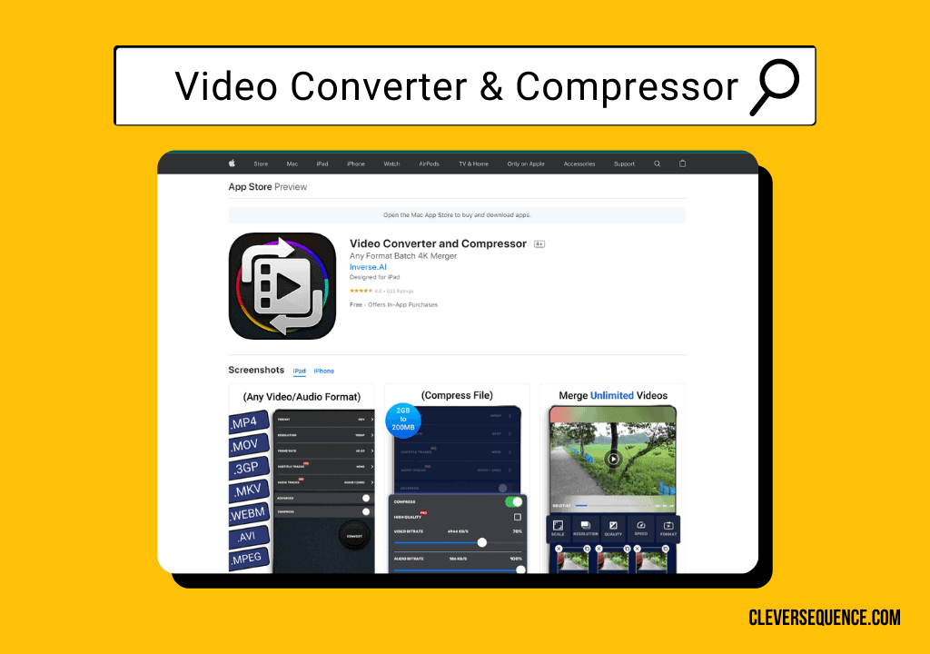 Video Converter App by Inverse AI mov file to mp4 converter