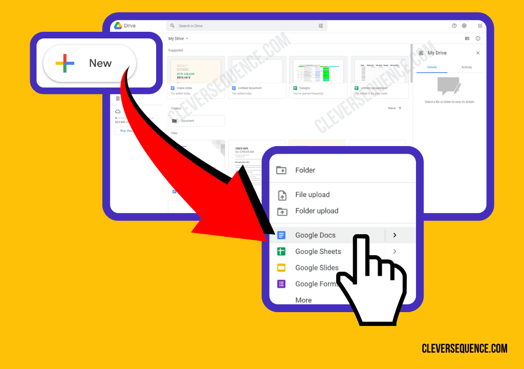 click on new then Access Google Docs Google Docs templates free for students