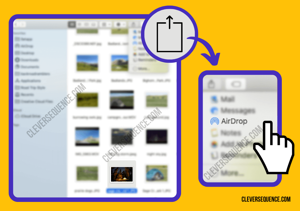click the share button on your computer then select airdrop how to convert mov to mp4 on iphone
