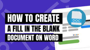 how to create fill in the blank in word