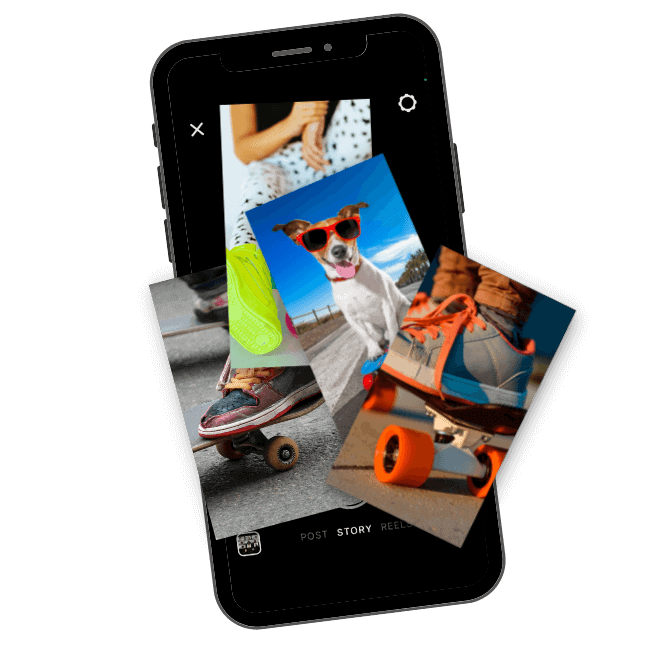 overlaying photos on a smartphone how to put multiple photos on instagram story
