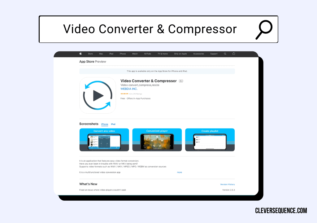 video Converter and Compressor App mov file to mp4 converter