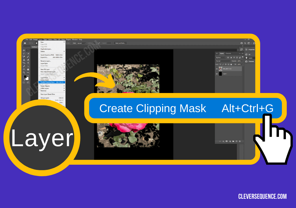 Create a Clipping Mask in Your Photo Layer how to blend edges in photoshop