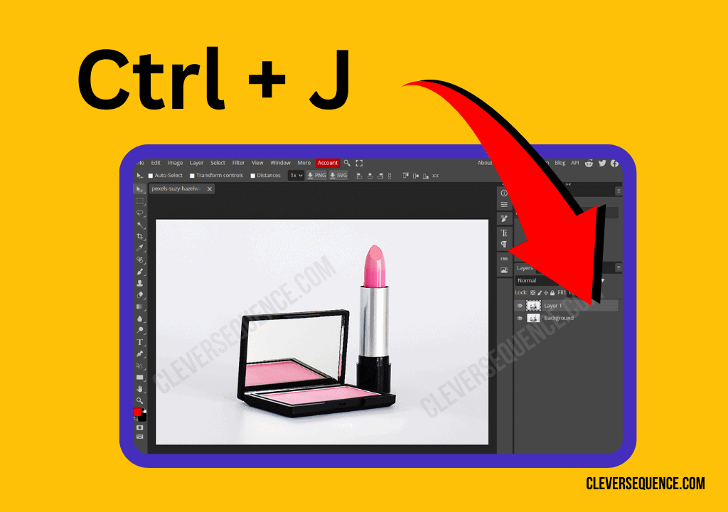 Duplicate layer with ctrl j how to make an outline of a picture
