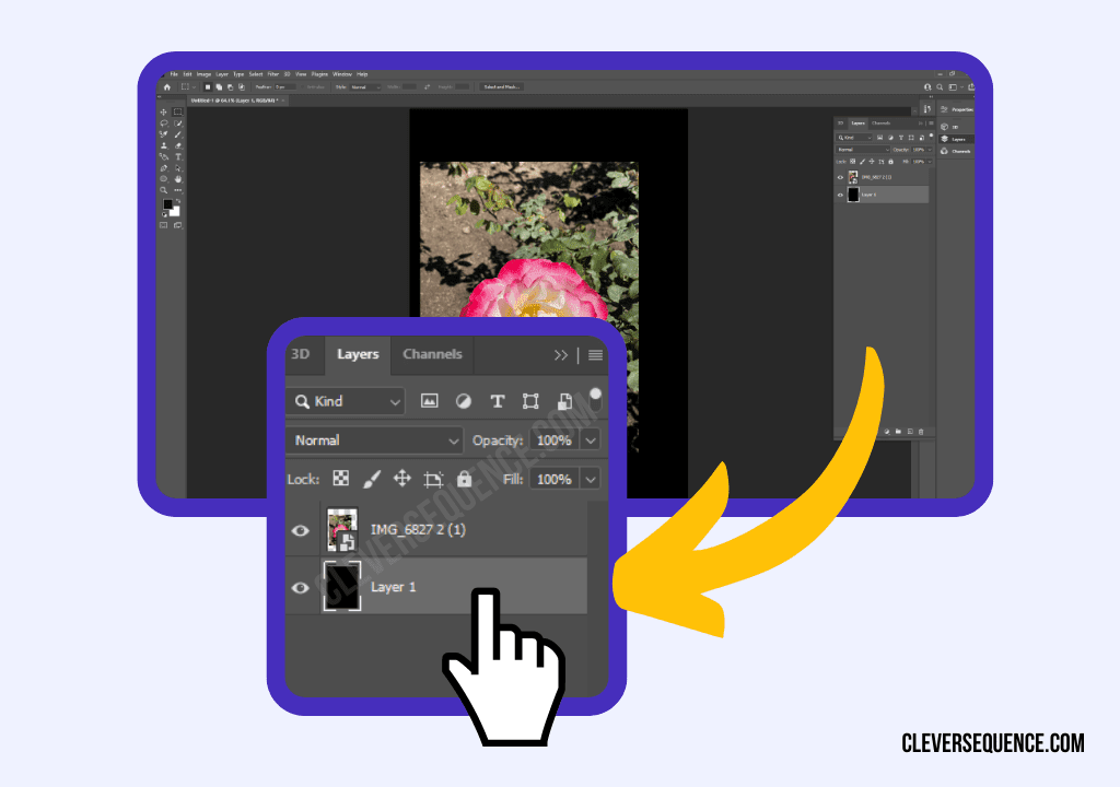 Move the Layer Beneath Your Photo how to fade the edges of an image in photoshop