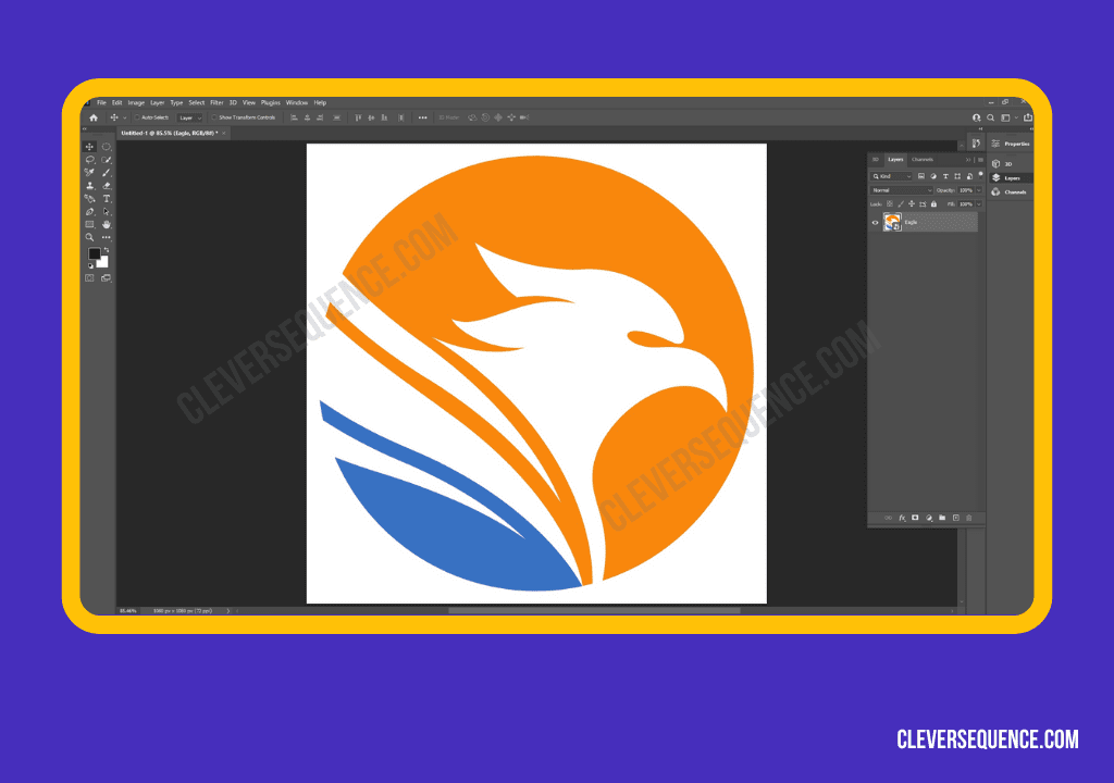 Open Photoshop change color of logo in photoshop