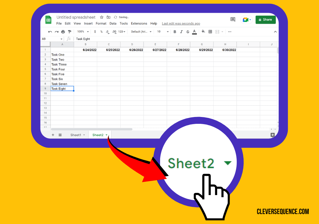 Open a New Tab how to make a checklist in google sheets