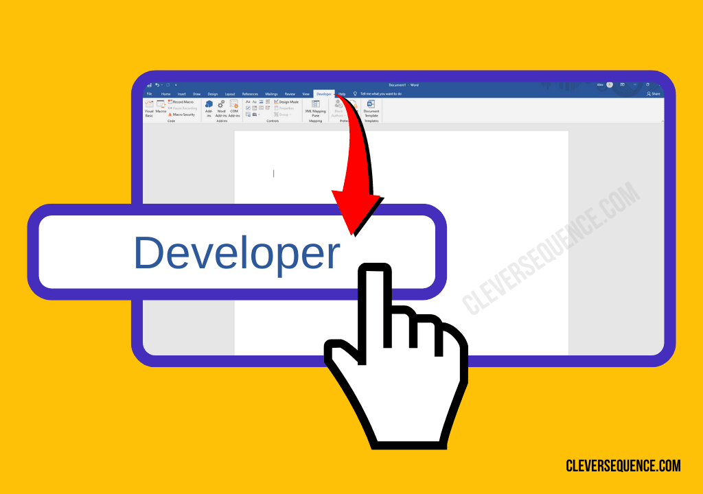 Open the Developer Tab how to make fill in the blanks in word