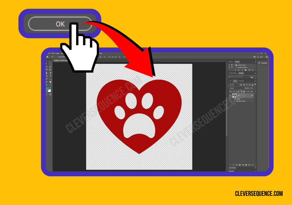 Press Ok until you get back to the project screen photoshop replace color with transparent