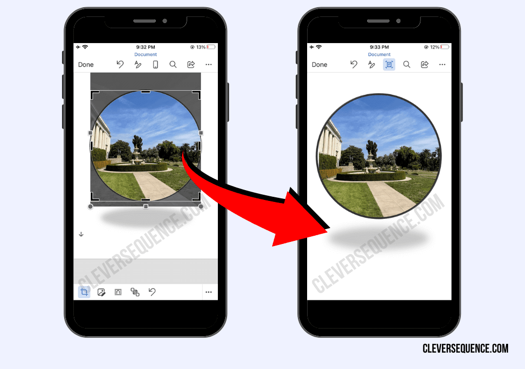 Select the option labeled Crop to Shape and choose a circle how to crop something out of a picture on iphone