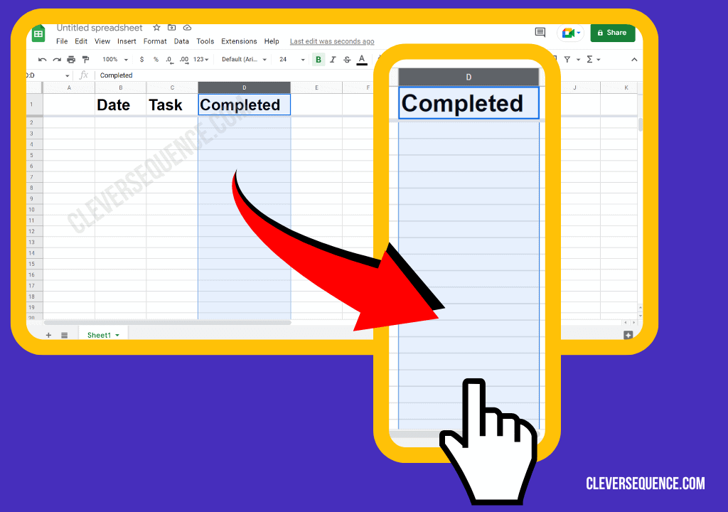Step five Insert Checkboxes how to make a to-do list in google sheets