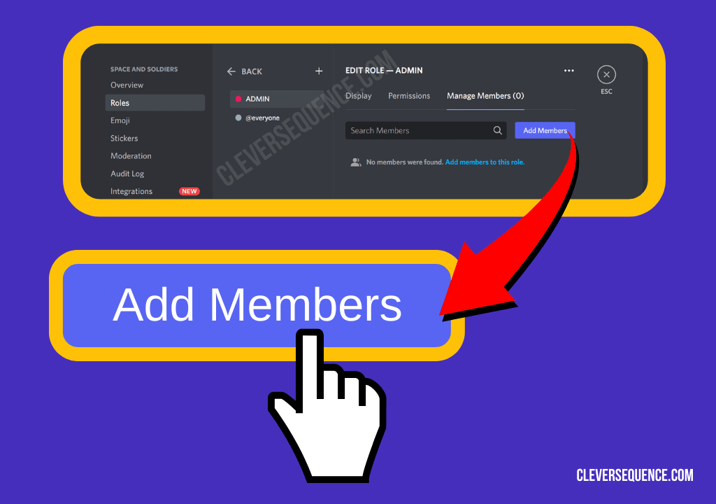 Click Manage Members followed by Add Members