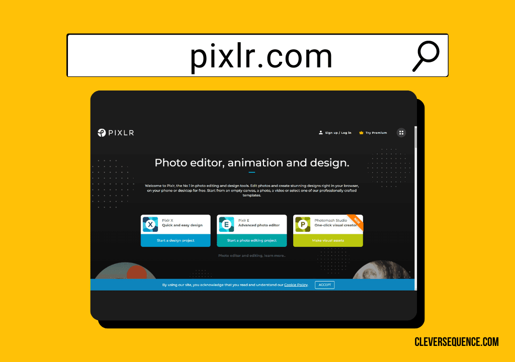 Go to the Pixlr X website add outline to png image online
