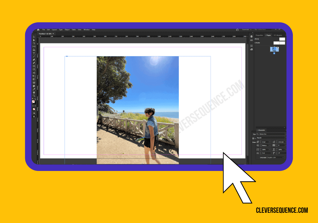 Move and Resize the Image how to insert an image in indesign
