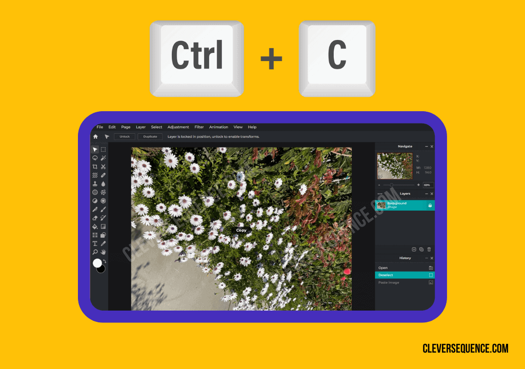 Press Ctrl and A on your keyboard how to outline an image without photoshop