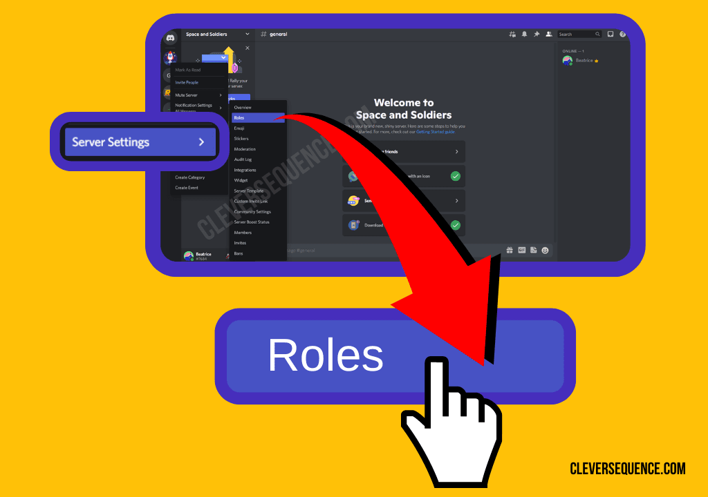 Press Server Settings Click Roles How to Separate Roles in Discord