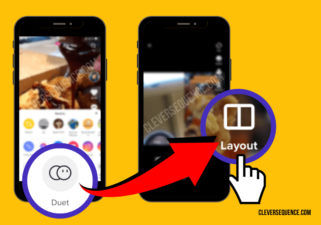 Tap React in the menu Click Duet First