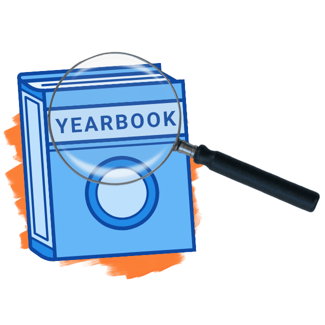magnifying glass on a yearbook how to find old yearbooks can you find old yearbooks online