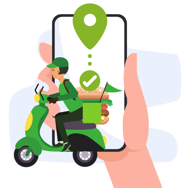 person riding a motorcycle delivering food how to use uber eats driver app
