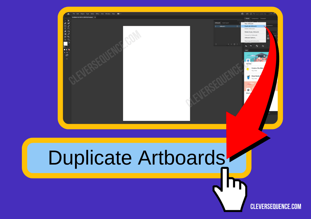 Find the artboard you want to copy in the panel how to add pages in illustrator