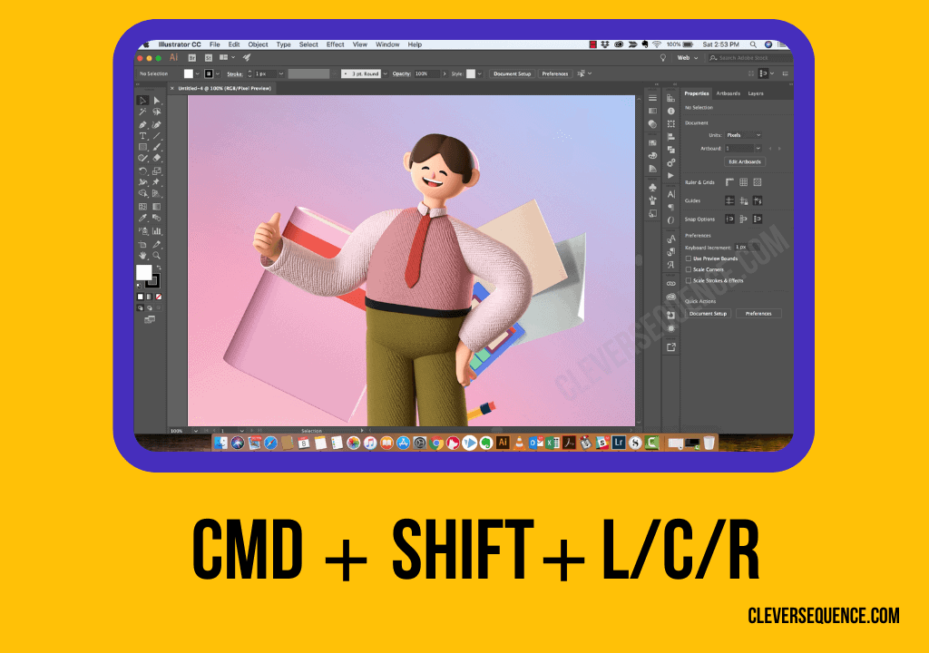 On a Mac you will need to press CmdShiftLCR How to Center Object in Illustrator - Keyword Stuffing